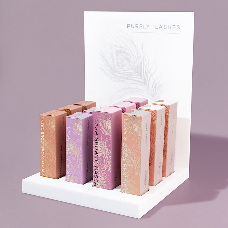 Purely Lashes Full Range Opening Order Bundle. With Display Stand